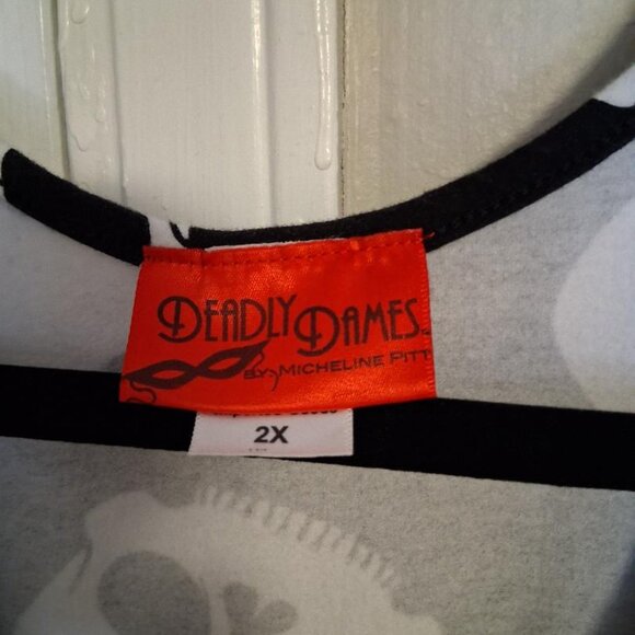 Deadly Dames brand, size 2x, Black/White dress - Picture 2 of 4